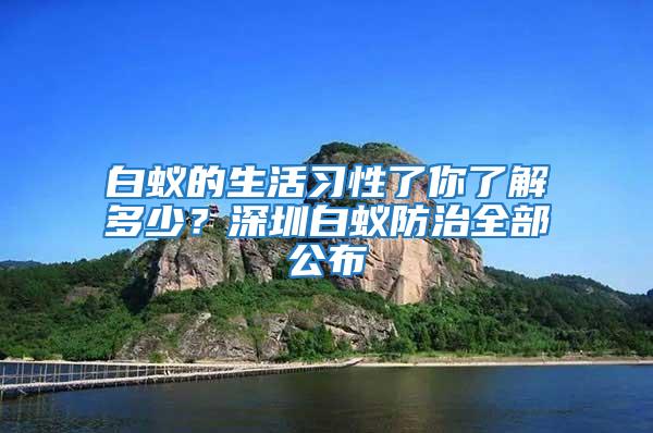 白蟻的生活習性了你了解多少？深圳白蟻防治全部公布