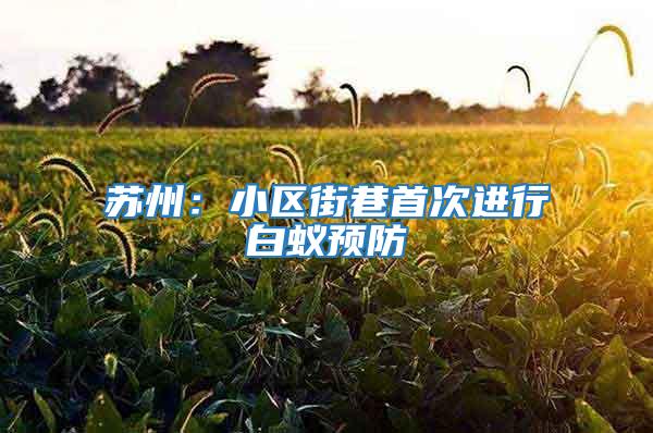 蘇州：小區街巷首次進行白蟻預防