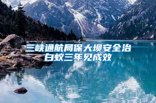 三峽通航局保大壩安全治白蟻三年見成效