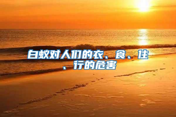 白蟻對(duì)人們的衣、食、住、行的危害