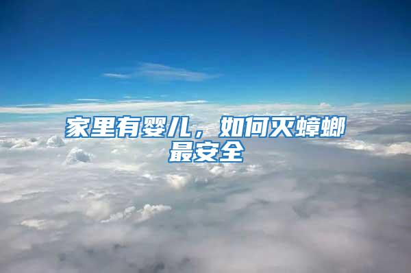 家里有嬰兒，如何滅蟑螂最安全