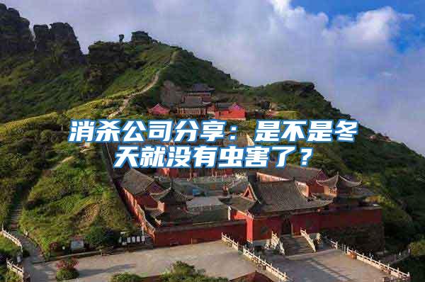 消殺公司分享：是不是冬天就沒有蟲害了？