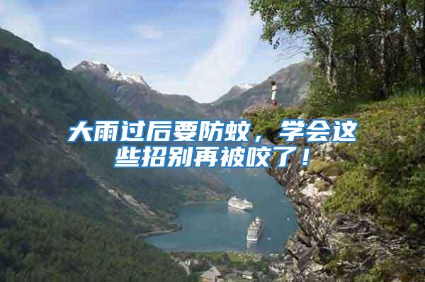 大雨過后要防蚊，學會這些招別再被咬了！