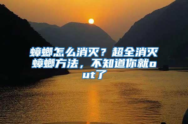 蟑螂怎么消滅？超全消滅蟑螂方法，不知道你就out了