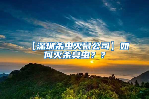 【深圳殺蟲滅鼠公司】如何滅殺臭蟲？？