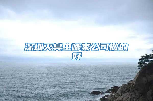 深圳滅臭蟲哪家公司做的好
