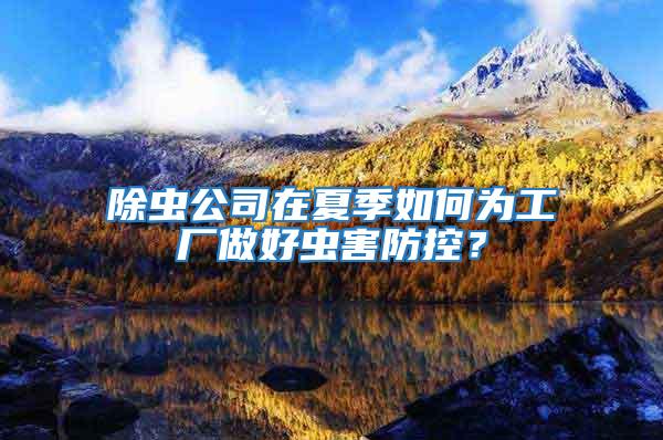 除蟲公司在夏季如何為工廠做好蟲害防控？