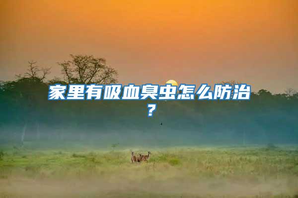 家里有吸血臭蟲(chóng)怎么防治？