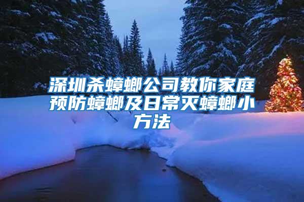 深圳殺蟑螂公司教你家庭預(yù)防蟑螂及日常滅蟑螂小方法