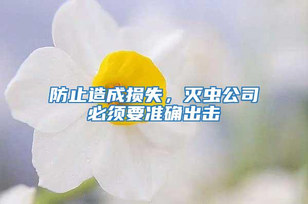 防止造成損失，滅蟲公司必須要準確出擊