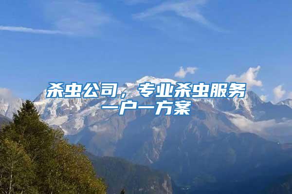 殺蟲公司，專業殺蟲服務一戶一方案