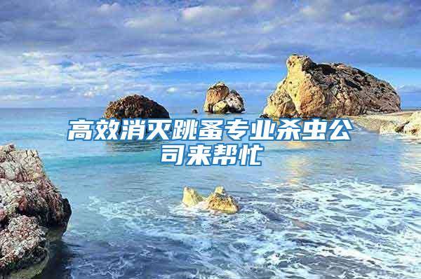 高效消滅跳蚤專業(yè)殺蟲公司來幫忙