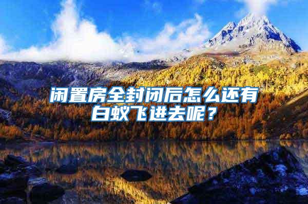 閑置房全封閉后怎么還有白蟻飛進去呢？