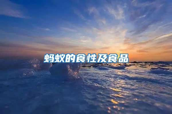 螞蟻的食性及食品
