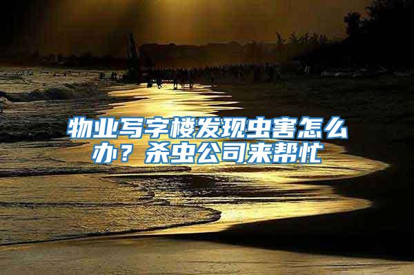 物業寫字樓發現蟲害怎么辦？殺蟲公司來幫忙