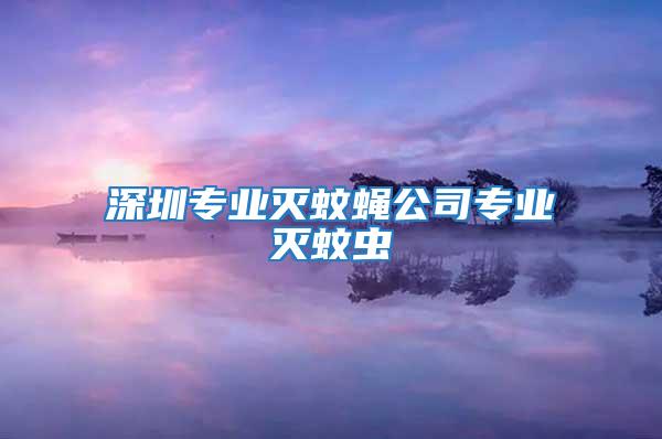 深圳專(zhuān)業(yè)滅蚊蠅公司專(zhuān)業(yè)滅蚊蟲(chóng)