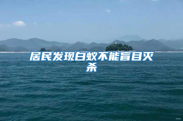 居民發現白蟻不能盲目滅殺