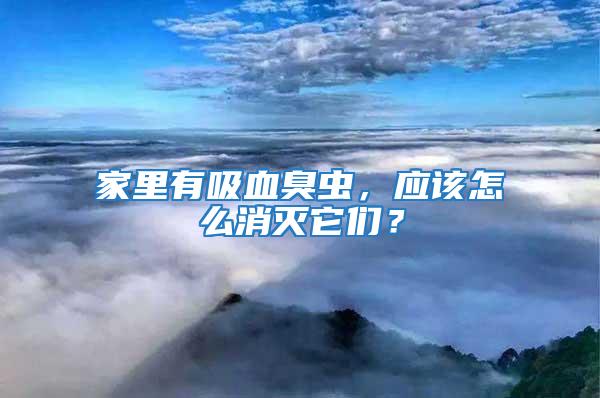 家里有吸血臭蟲，應該怎么消滅它們？