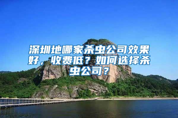 深圳地哪家殺蟲公司效果好，收費低？如何選擇殺蟲公司？