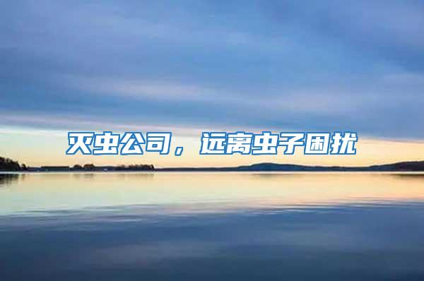 滅蟲公司，遠離蟲子困擾