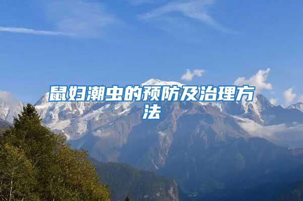 鼠婦潮蟲的預(yù)防及治理方法