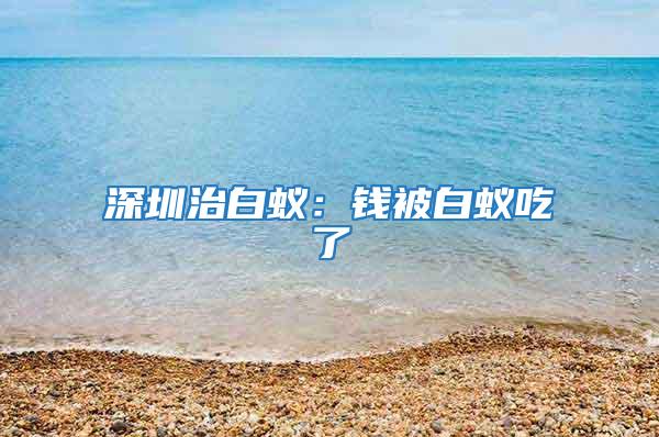 深圳治白蟻：錢被白蟻吃了