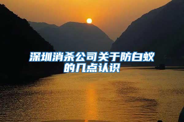 深圳消殺公司關于防白蟻的幾點認識