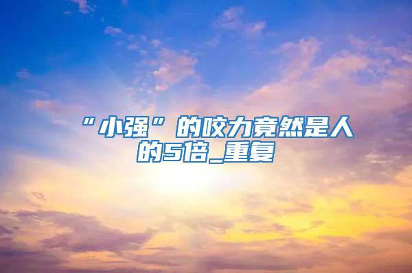 “小強”的咬力竟然是人的5倍_重復(fù)