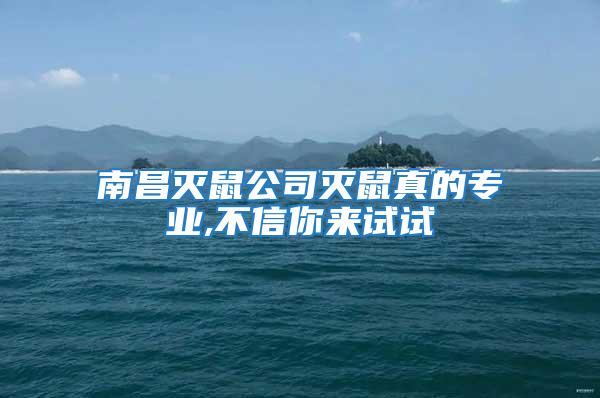 南昌滅鼠公司滅鼠真的專業,不信你來試試