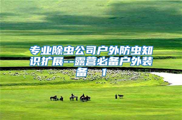 專業(yè)除蟲(chóng)公司戶外防蟲(chóng)知識(shí)擴(kuò)展--露營(yíng)必備戶外裝備  1