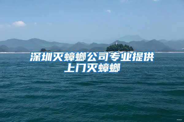 深圳滅蟑螂公司專業提供上門滅蟑螂