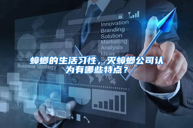 蟑螂的生活習性，滅蟑螂公司認為有哪些特點？