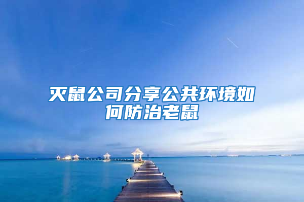 滅鼠公司分享公共環境如何防治老鼠