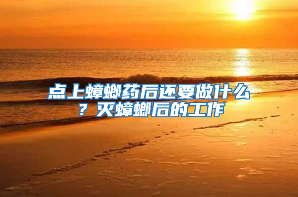 點上蟑螂藥后還要做什么？滅蟑螂后的工作