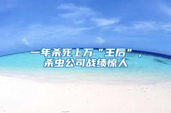 一年殺死上萬“王后”，殺蟲公司戰績驚人