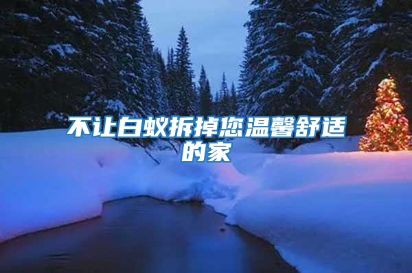不讓白蟻拆掉您溫馨舒適的家