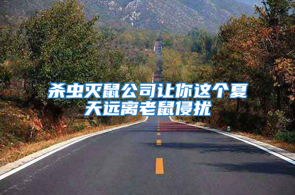 殺蟲滅鼠公司讓你這個夏天遠離老鼠侵擾