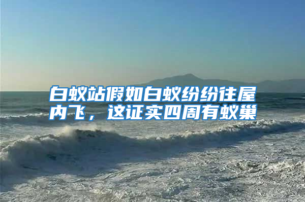 白蟻站假如白蟻紛紛往屋內飛，這證實四周有蟻巢