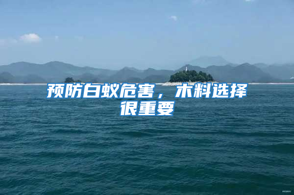 預防白蟻危害，木料選擇很重要