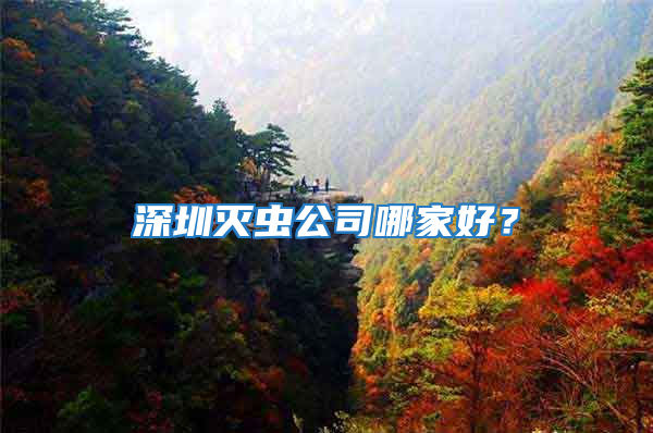 深圳滅蟲公司哪家好？