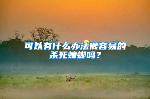 可以有什么辦法很容易的殺死蟑螂嗎？